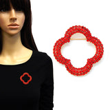 Fashion Rhinestone Clover Brooch #YM2152 - Multiple Colors (PC)