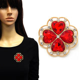 Fashion Clover Rhinestone Brooch #YM2153 - Multiple Colors (PC)