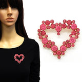 Fashion Heart Rhinestone Brooch #YM2154 - Multiple Colors (PC)