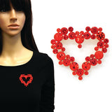 Fashion Heart Rhinestone Brooch #YM2154 - Multiple Colors (PC)