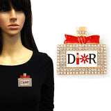 Fashion Rhinestone Epoxy Perfume Brooch #YM2207 - Multiple Colors (PC)