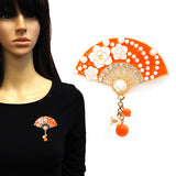 Fashion Fan Shaped Brooch #YM2209 - Multiple Colors (PC)