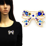 Fashion Crystal Bow Statement Brooch #YM2222 - Multiple Colors (PC)