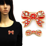 Fashion Crystal Bow Statement Brooch #YM2222 - Multiple Colors (PC)