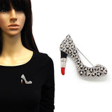 Fashion High-Heel Stone Brooch #YM2223 - Multiple Colors (PC)