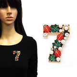 Fashion No.7 Clover Crystal Brooch #YM2230 - Multiple Colors (PC)