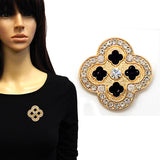 Fashion Clover Stone Brooch #YM2240 - Multiple Colors (PC)