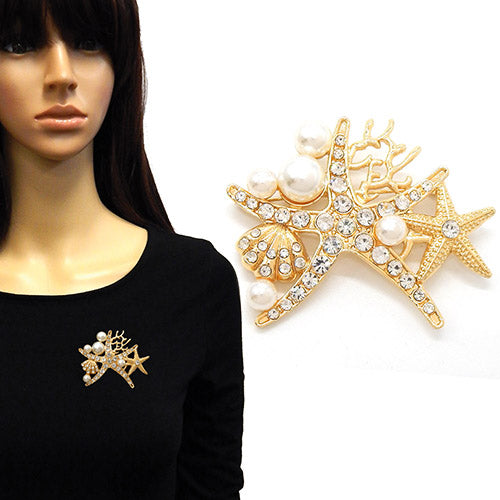 Fashion Ocean Theme Statement Brooch #YM2241 - Multiple Colors (PC)