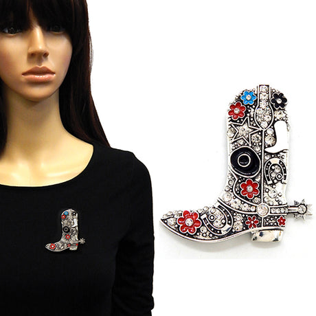 Fashion Cowboy Boot Brooch #YM2248 - Multiple Colors (PC)