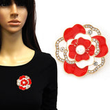 Fashion Rhinestone Flower Brooch #YM2260 - Multiple Colors (PC)