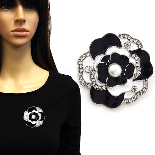 Fashion Rhinestone Flower Brooch #YM2260 - Multiple Colors (PC)