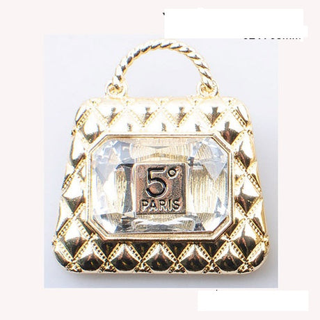 Fashion Handbag Stone Brooch #YM2261 - Multiple Colors (PC)