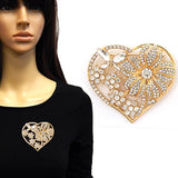 Fashion Heart Shaped Brooch W/Flowers and Butterfly #YM2262 - Multiple Colors (PC)