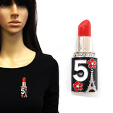 Fashion No.5 Lipstick Brooch #YM2265 - Multiple Colors (PC)