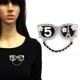 Fashion No.5 Sunglasses W/Flowers Brooch #YM2266 - Multiple Colors (PC)
