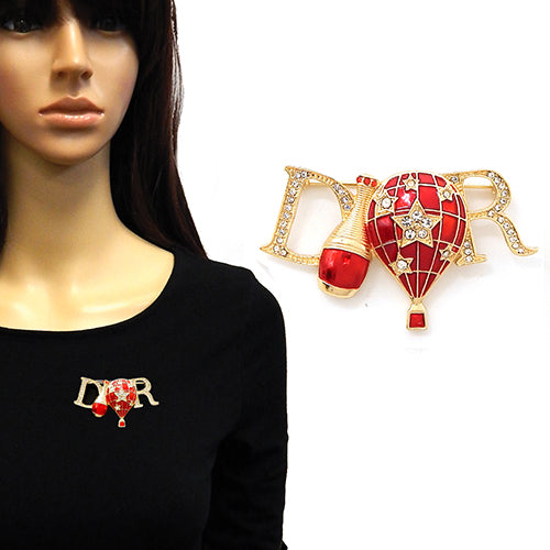 Fashion Air Balloon W/Stars Brooch #YM2267 - Multiple Colors (PC)
