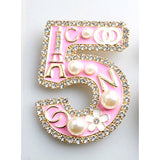 Fashion No.5 Brooch W/Pearls #YM2270 - Multiple Colors (PC)