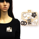 Fashion Handbag Brooch W/Rhinestones Accents #YM2274 - Multiple Colors (PC)