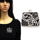 Fashion Handbag Brooch W/Rhinestones Accents #YM2274 - Multiple Colors (PC)