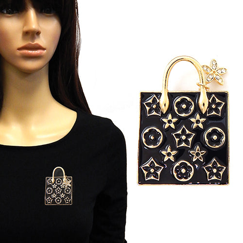 Fashion Floral Handbag Brooch #YM2277 - Multiple Colors (PC)