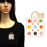 Fashion Floral Handbag Brooch #YM2277 - Multiple Colors (PC)
