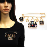 Fashion Handbag Charm Pin Brooch #YM2278 - Multiple Colors (PC)