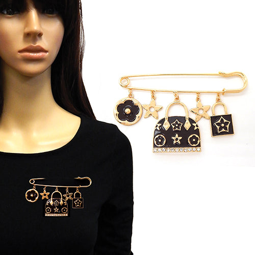 Fashion Handbag Charm Pin Brooch #YM2278 - Multiple Colors (PC)