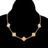 Fashion Clover Necklace #YN3720GDCRM - Gold (PC)