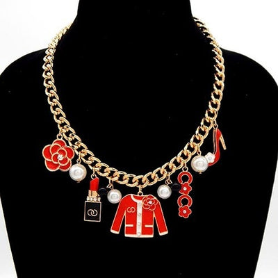 Fashion Design Chain Necklace #YN3749 - Multiple Colors (PC)