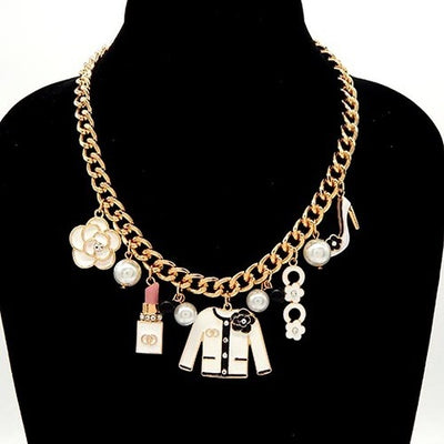 Fashion Design Chain Necklace #YN3749 - Multiple Colors (PC)