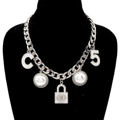 Fashion Design Chain Necklace #YN3757 - Multiple Colors (PC)