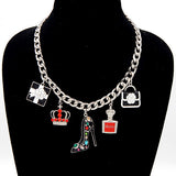 Fashion Dangling Charm Chain Necklace #YN3765 - Multiple Colors (PC)