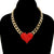 Fashion Rhinestone Heart Necklace #YN9091 - Multiple Colors (PC)