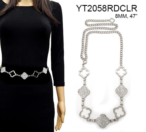 Fashion Clover Chain Belt #YT2058RDCLR (PC)