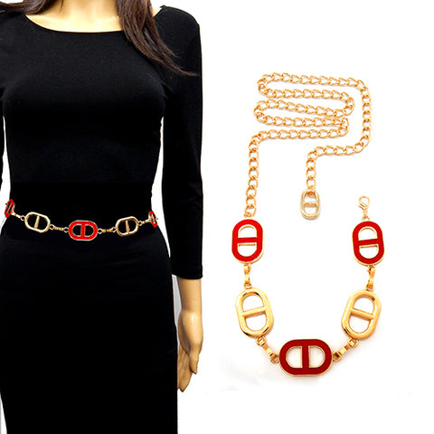 Fashion Design Chain Belt #YT2072 - Multiple Colors (PC)