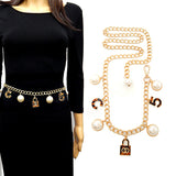 Fashion Pearl Design Chain Belt #YT2073 - Multiple Colors (PC)