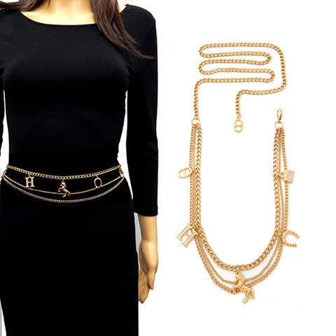 Fashion Design Chain Belt #YT2074 - Multiple Colors (PC)