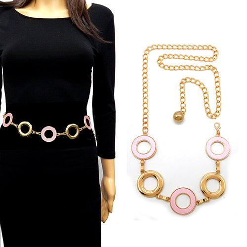 Fashion Circle Link Chain Belt #YT2077 - Multiple Colors (PC)