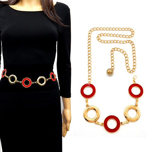 Fashion Circle Link Chain Belt #YT2077 - Multiple Colors (PC)
