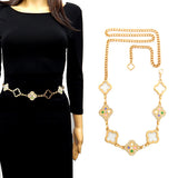 Fashion Clover Stone Chain Belt #YT2081 - Multiple Colors (PC)