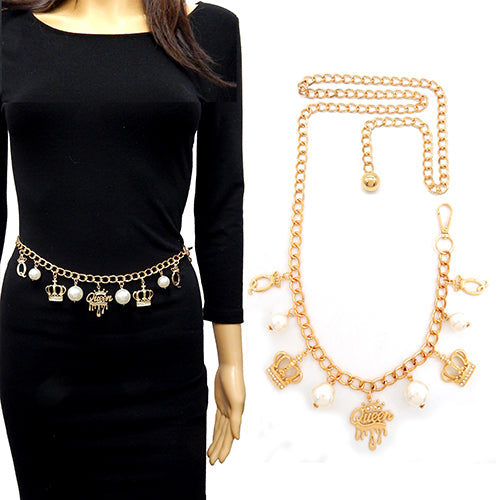 Fashion Pearl Chain Belt #YT2084 - Multiple Colors (PC)