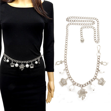 Fashion Pearl Chain Belt #YT2084 - Multiple Colors (PC)
