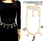 Fashion Dangling Charm Chain Belt #YT2085 - Multiple Colors (PC)