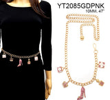 Fashion Dangling Charm Chain Belt #YT2085 - Multiple Colors (PC)