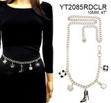 Fashion Dangling Charm Chain Belt #YT2085 - Multiple Colors (PC)