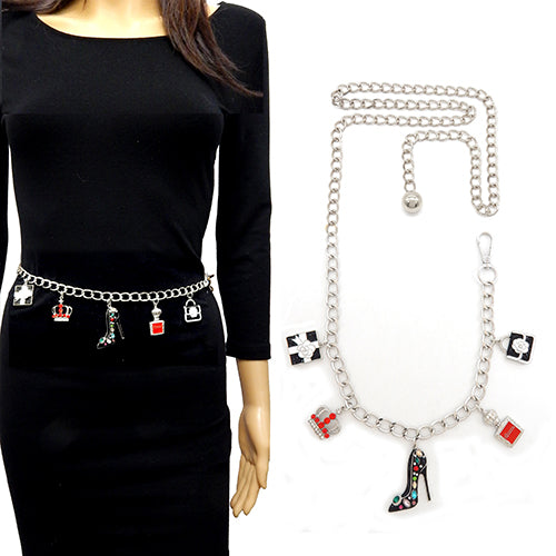 Fashion Dangling Charm Chain Belt #YT2085 - Multiple Colors (PC)