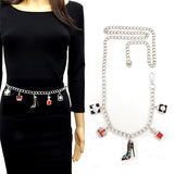 Fashion Dangling Charm Chain Belt #YT2085 - Multiple Colors (PC)
