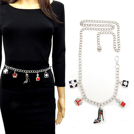 Fashion Dangling Charm Chain Belt #YT2085 - Multiple Colors (PC)