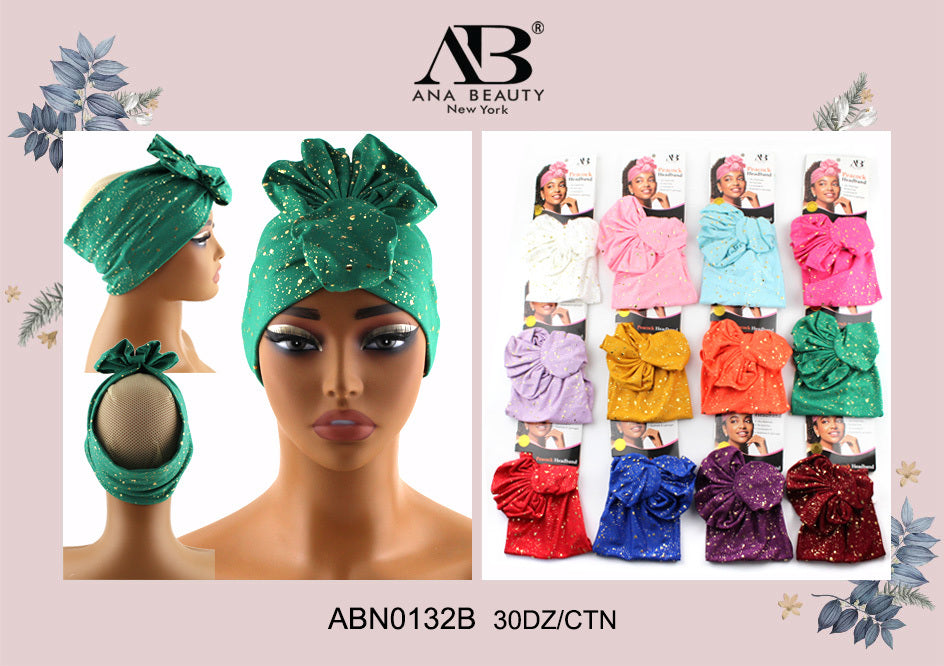 Fashion Peacock Turban #ABN0132B - Assort (12PC)