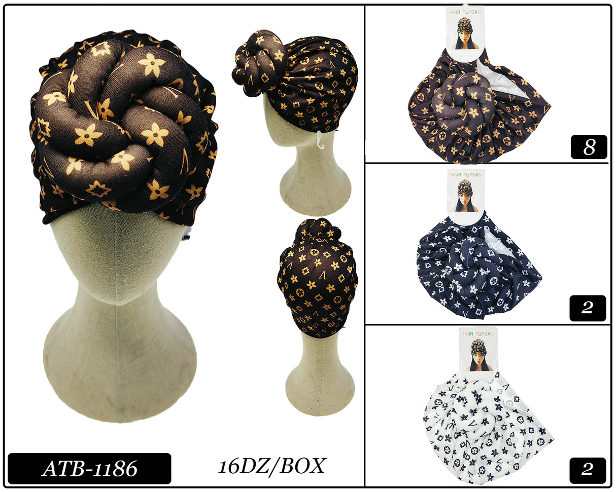 Big Knotted Fashion Design Turban #ATB1186 (12PC)